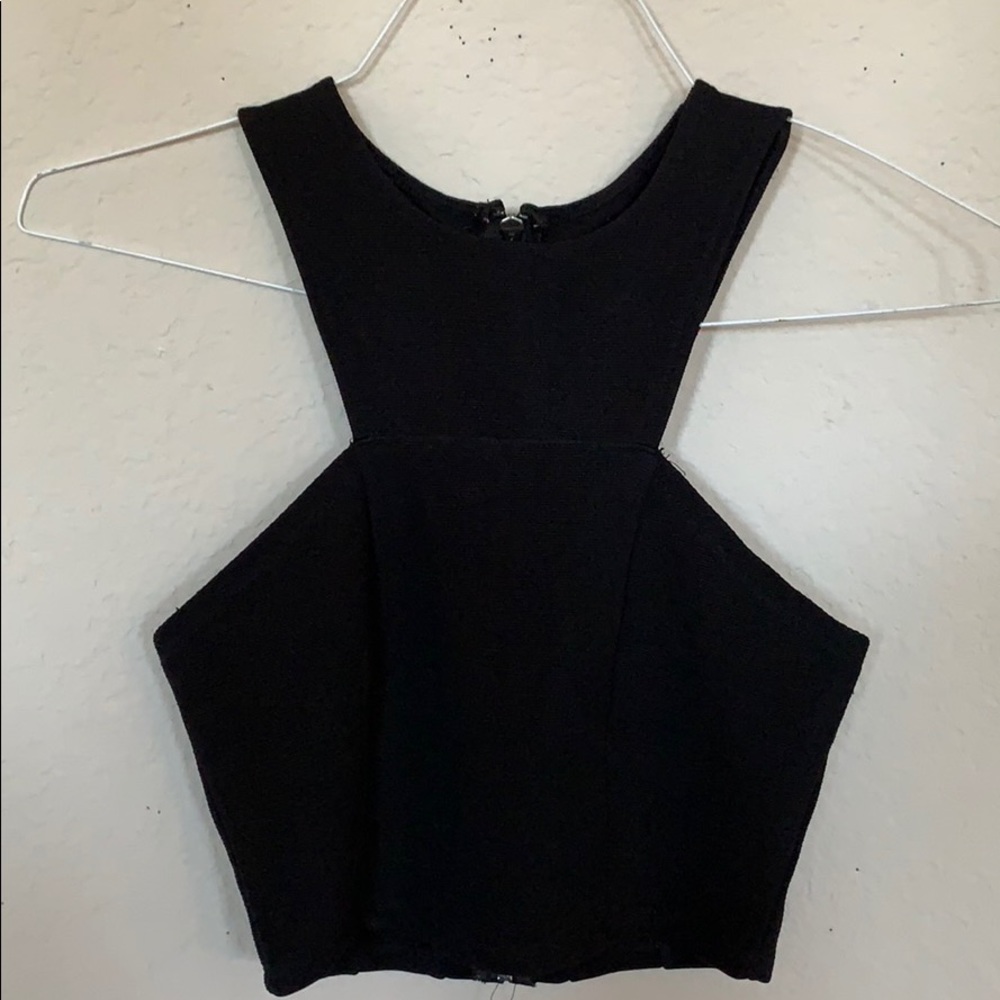 Silence + Noise Black Crop Top